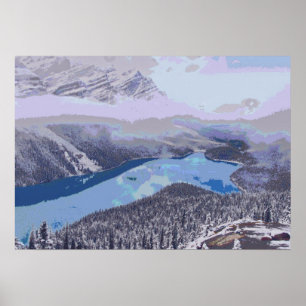 Póster montañas del río