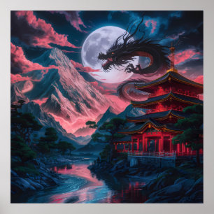 Póster Montañas Dragon Moon
