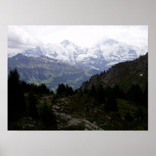 Póster Montañas Eiger, Mönch y Jungfrau -
