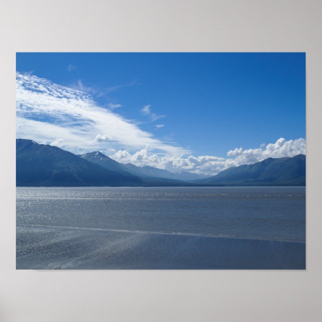 Póster Montañas elevadas de Alaska (Frente)