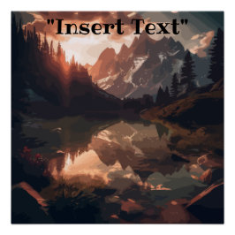 Póster Montañas espejo