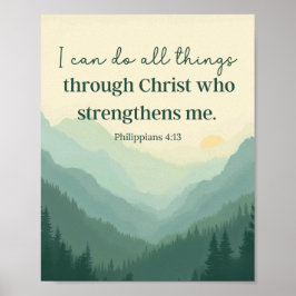 Póster Montañas Filipinas 4:13 Puedo Hacer Todas Las Cosa