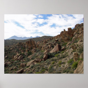 Póster Montañas Grapevine Hills Rocks & Chisos, Texas