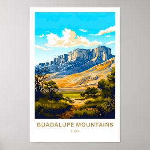 Póster Montañas Guadalupe Texas Viaje Imprimir