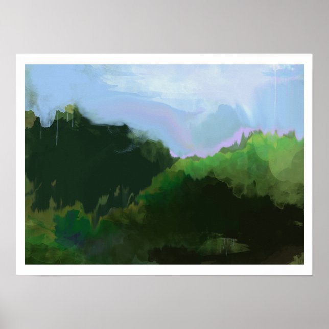 Póster montañas imaginarias maravillosas (Frente)