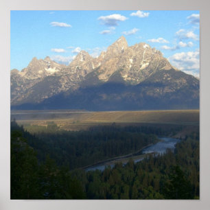 Póster Montañas Jackson Hole (Parque Nacional del Gran Te