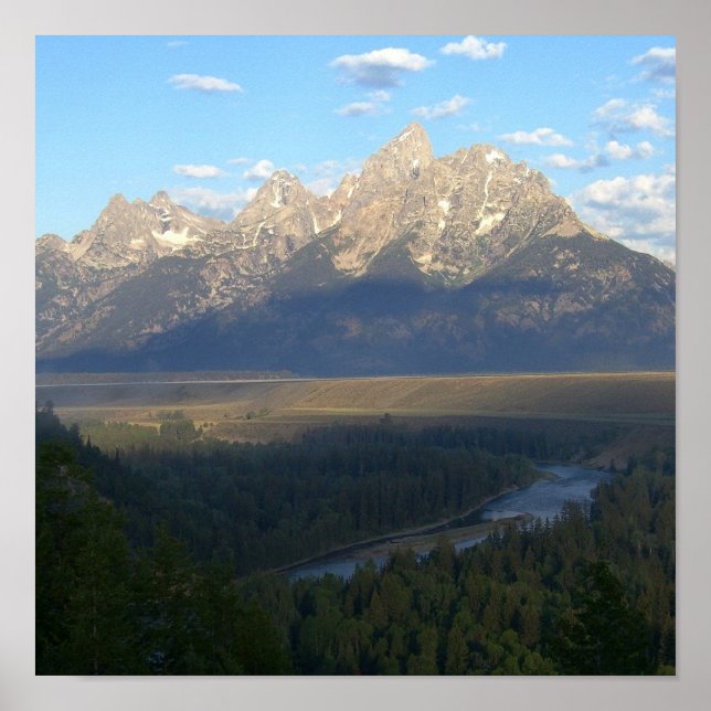 Póster Montañas Jackson Hole (Parque Nacional del Gran Te (Frente)