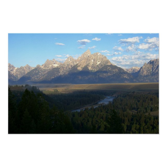 Póster Montañas Jackson Hole (Parque Nacional del Gran Te (Anverso)