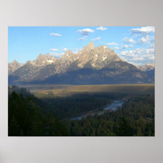Póster Montañas Jackson Hole (Parque Nacional del Gran Te