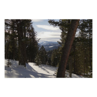 Póster Montañas Madison en invierno en Montana