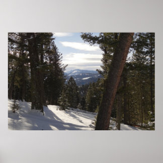 Póster Montañas Madison en invierno en Montana