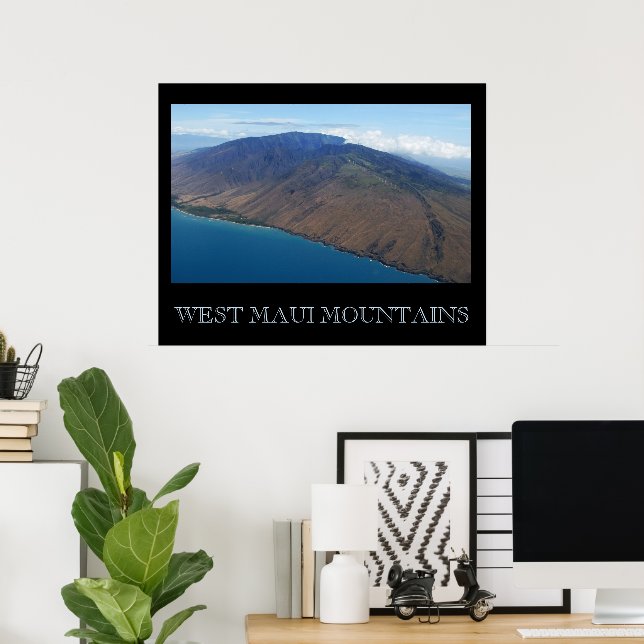 Póster Montañas Maui del Oeste (Oficina en casa)