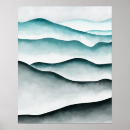 Póster Montañas Minimalistas ecológicas modernas