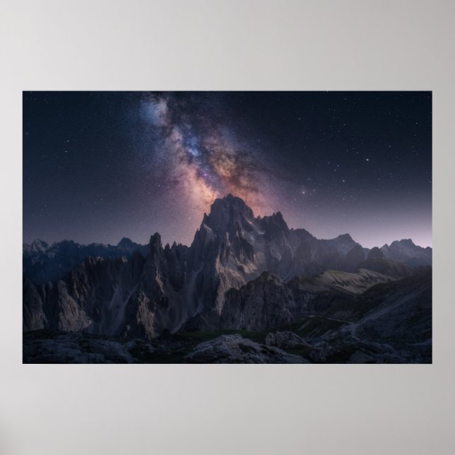 Póster Montañas | Montañas Dolomitas, Italia (Frente)