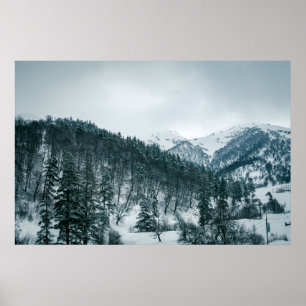 Póster Montañas nevadas de Georgia