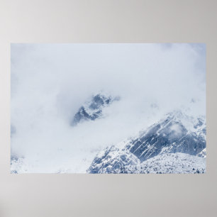 Póster Montañas nubosas