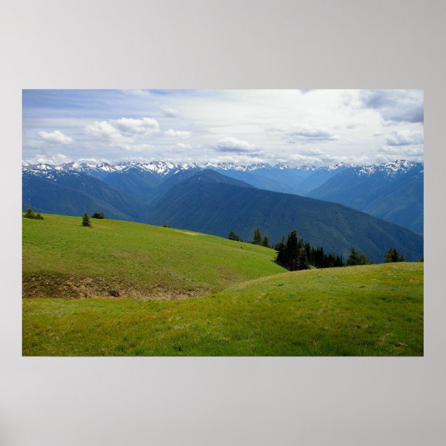 Póster Montañas olímpicas (Frente)