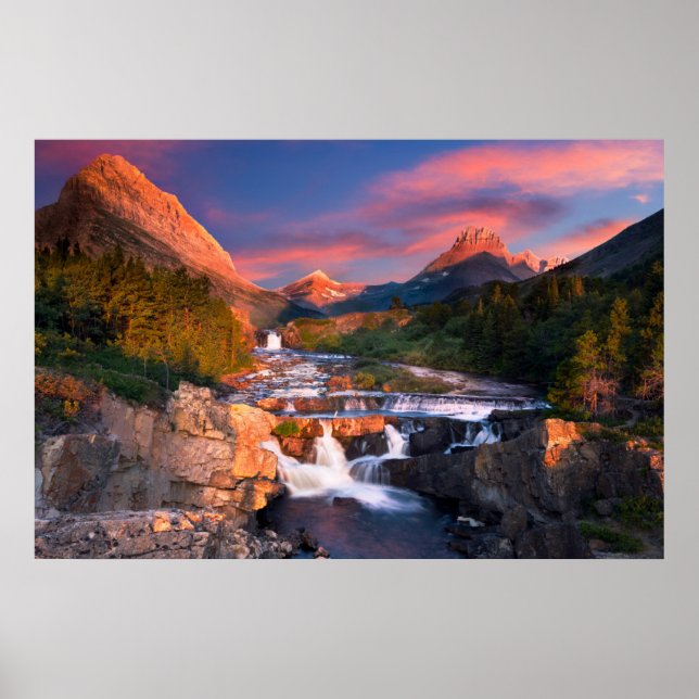 Póster Montañas | Parque nacional Glacier, Montana (Frente)