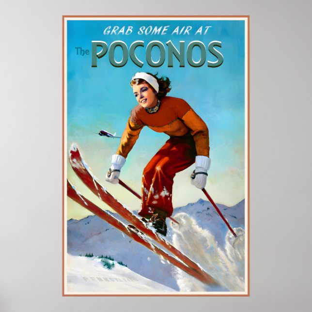Póster Montañas Pocono Pennsylvania Marilyn Monroe (Frente)