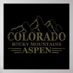 Póster Montañas Rocosas Aspen Colorado