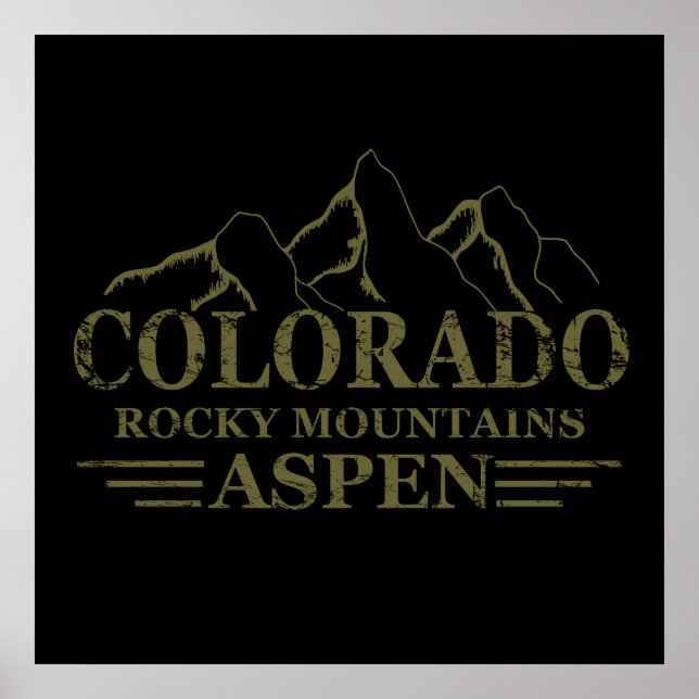 Póster Montañas Rocosas Aspen Colorado  (Frente)