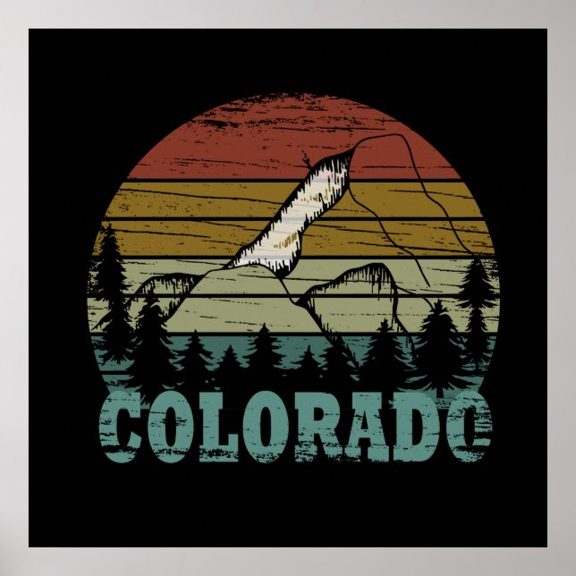 Póster Montañas Rocosas Colorado (Frente)