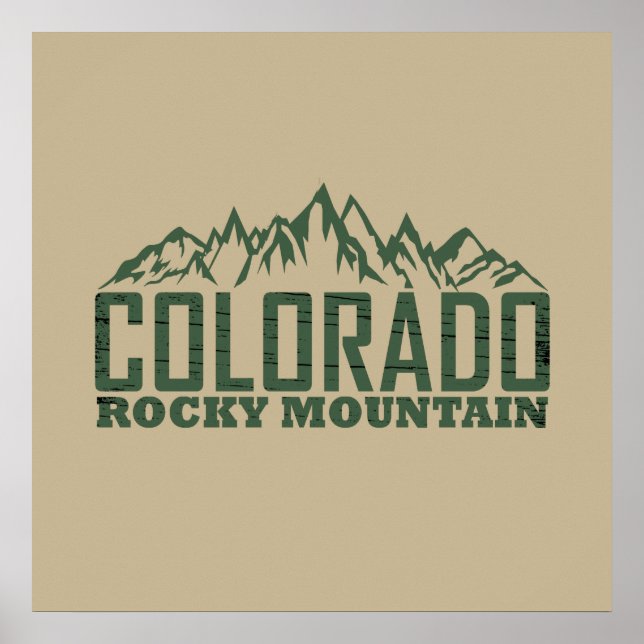 Póster Montañas Rocosas Colorado (Frente)