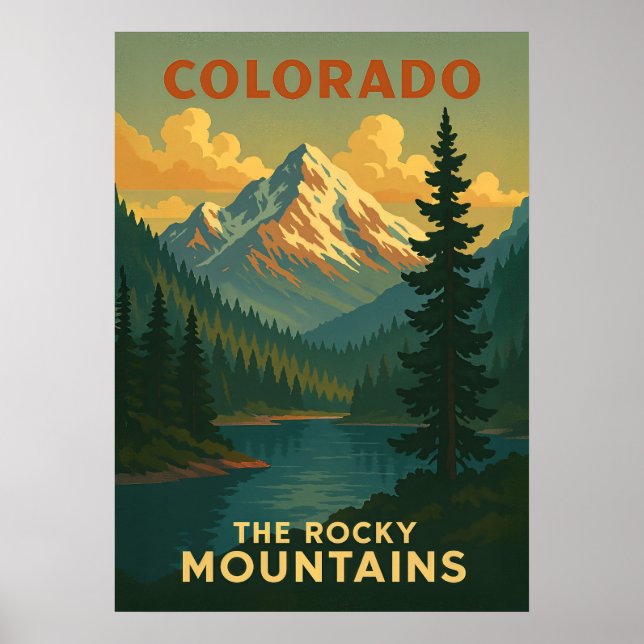 Póster Montañas Rocosas Colorado V01 (Frente)