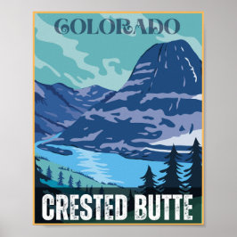 Póster Montañas rocosas Crested Butte regalos de color