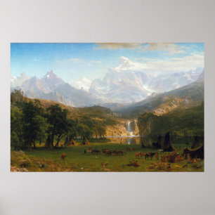 Póster Montañas rocosas de Bierstadt desembarcan en pintu