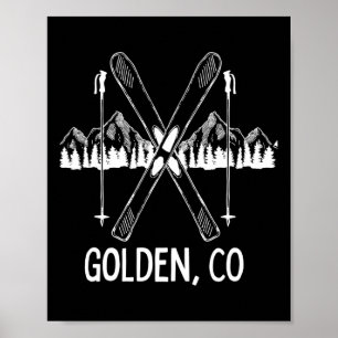 Póster Montañas Rocosas de Colorado en las que se esquian