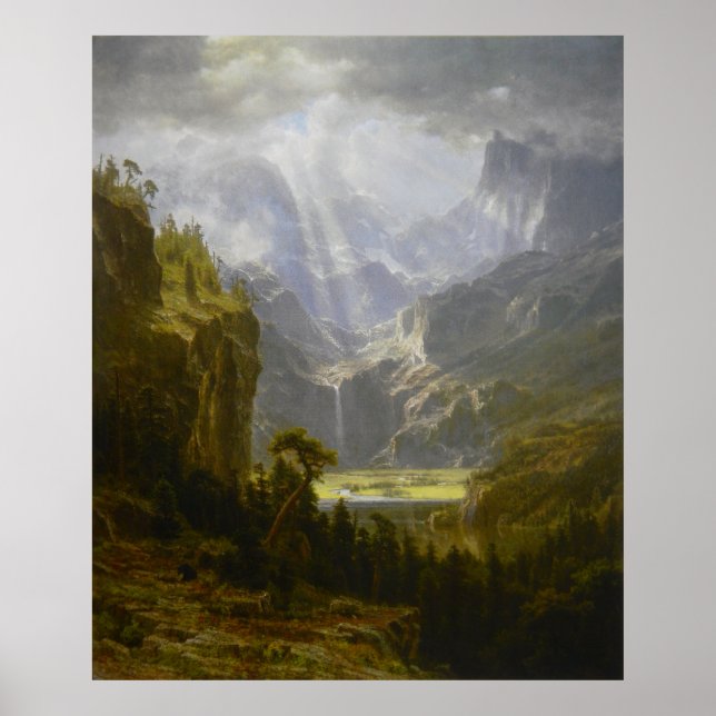 Póster Montañas rocosas, pico de Lander (1863) (Frente)