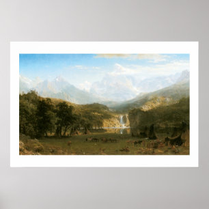 Póster Montañas Rocosas, pico Lander de Albert Bierstadt