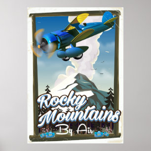 Póster Montañas rocosas por aire!