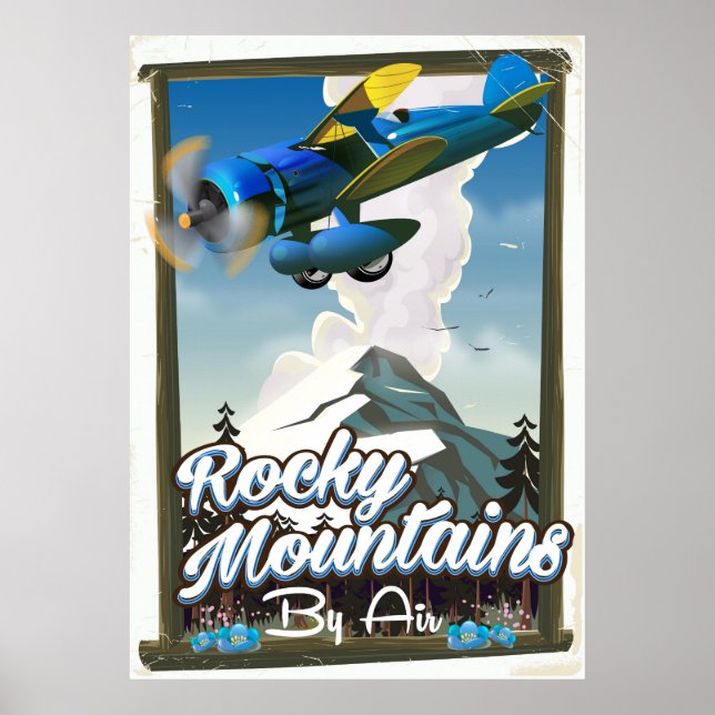 Póster Montañas rocosas por aire! (Frente)