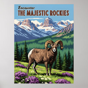 Póster Montañas rocosas - Vida silvestre y naturaleza