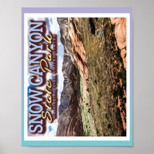 PÓSTER MONTAÑAS ROJAS - PARQUE ESTATAL DE CANYON DE NIEVE