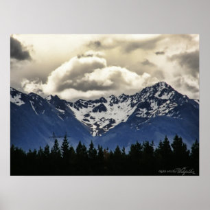 Póster Montañas Snowy : Lago Tekapo: Poster de Nueva Zela