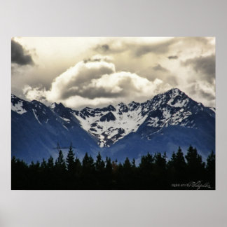 Póster Montañas Snowy : Lago Tekapo: Poster de Nueva Zela