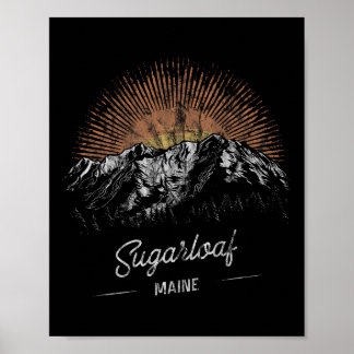 Póster Montañas Sugarloaf Maine Senderismo Al Aire Libre