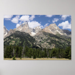 Póster Montañas Teton en el parque nacional del Gran Tetó