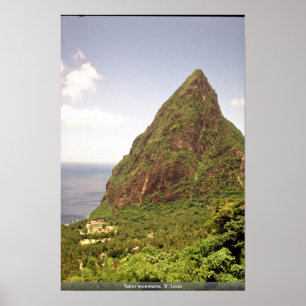 Póster Montañas Teton, Santa Lucía