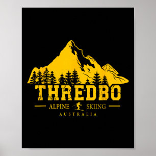 Póster Montañas Thredbo Snowy Estación de esquí de Austra