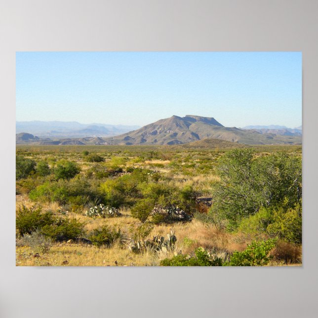 Póster Montañas Trans-Pecos, Texas (Frente)