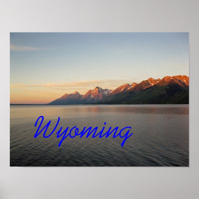 Póster Montañas Wyoming Grand Teton (Frente)
