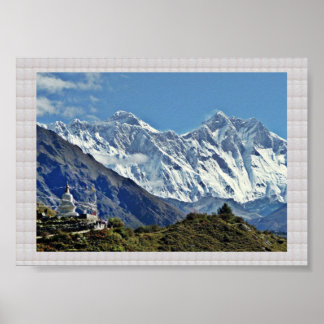 Póster Montañas y glaciares HIMALAYA :Frontera CRISTAL
