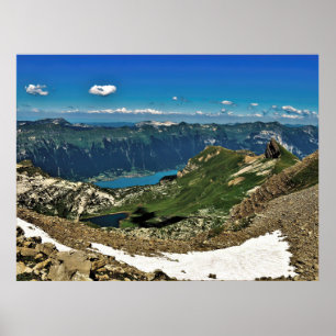 Póster Montañas y Lago de Suiza