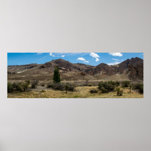 Póster Montañas y paisaje de la patagonia estepa