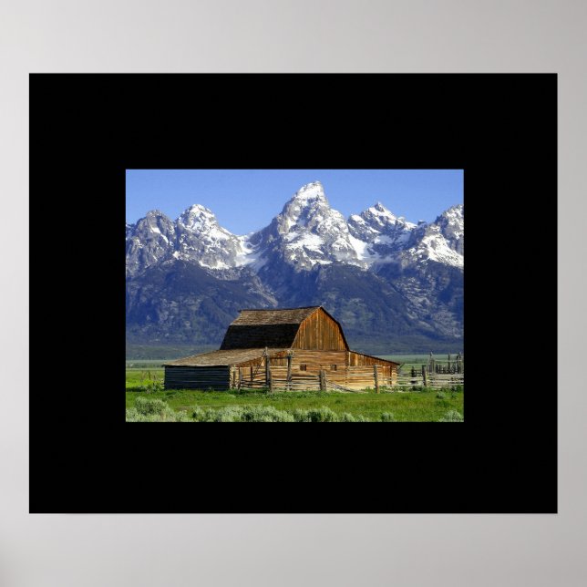 Póster Montañas y Poster de Barn (Frente)