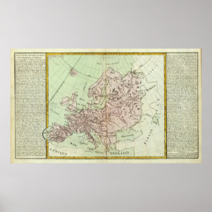 Póster Montañas y ríos de Europa